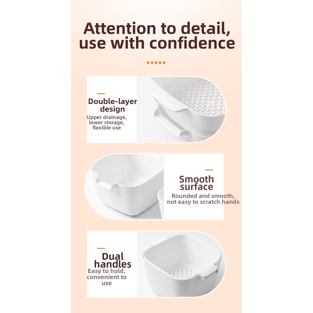 FoodGrade Two Tier Drain Baske - Kitchen Gadgets Organizer recension och pris