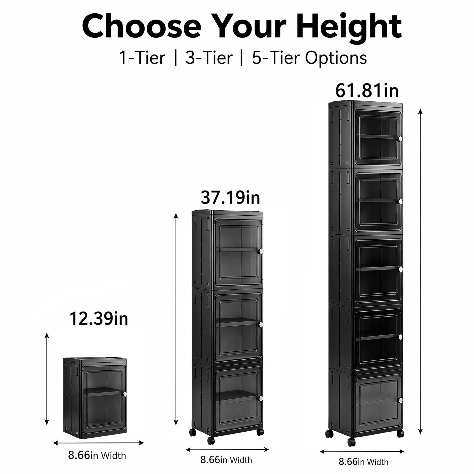5-Tier Black Slim Narrow Rolli - Kitchen Gadgets Organizer recension och pris