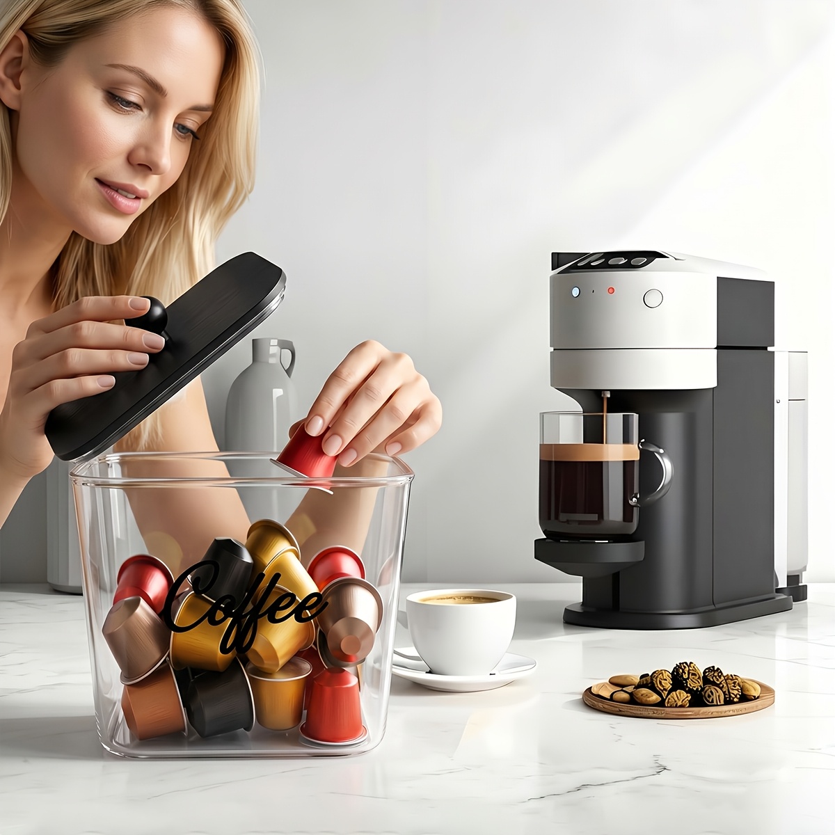 Coffee Pod Holder with Lids Pl - Kitchen Gadgets Organizer recension och pris