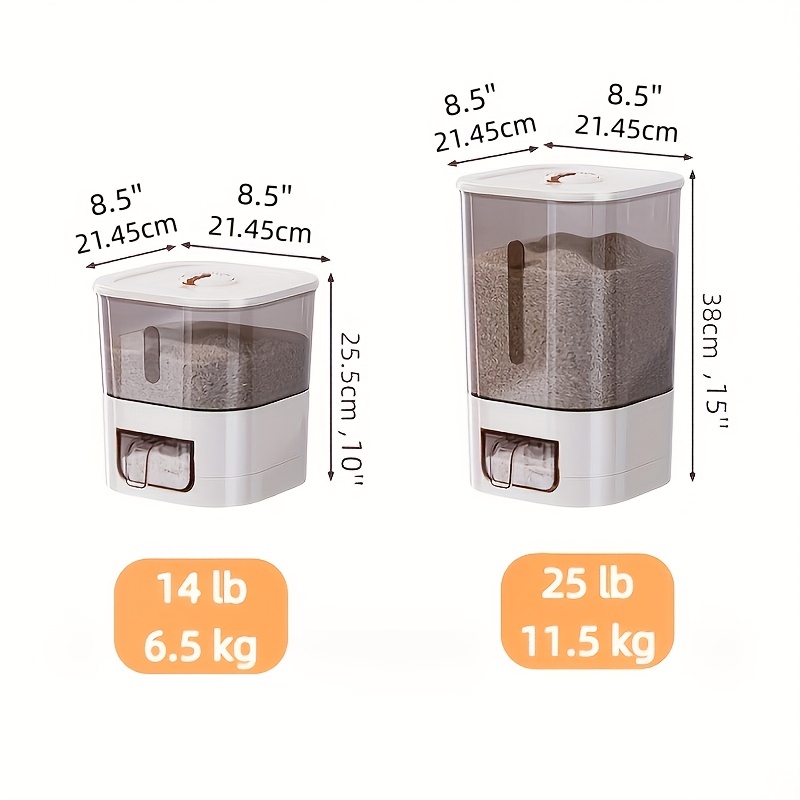 14LB Rice Dispenser, Large Gra - Kitchen Gadgets Organizer recension och pris